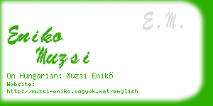 eniko muzsi business card